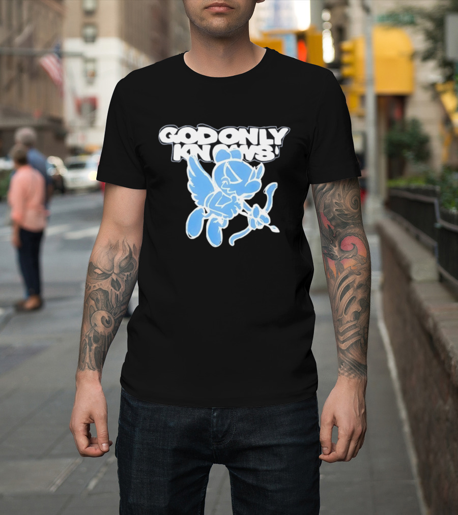 God Only Knows Blue Cupid Angel Streetwear T-Shirt