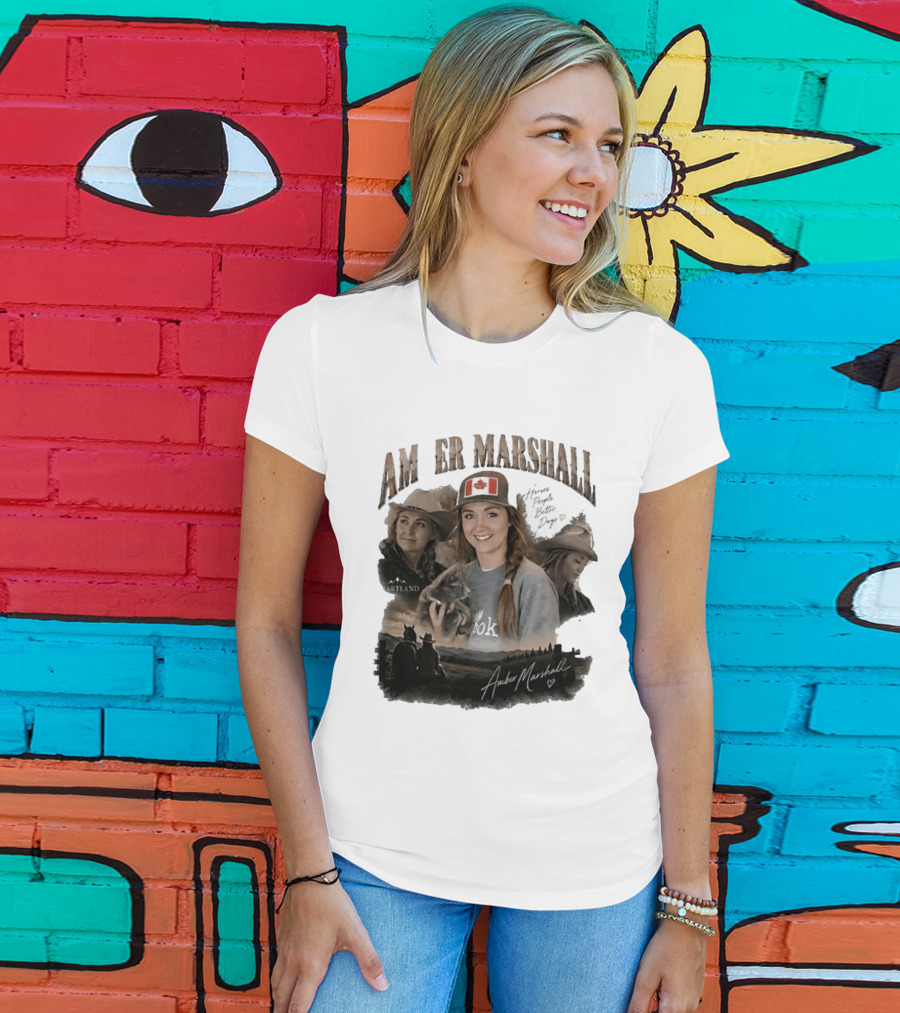 Amber Marshall Heartland Better Days Canadian Flag Retro Bootleg T-Shirt
