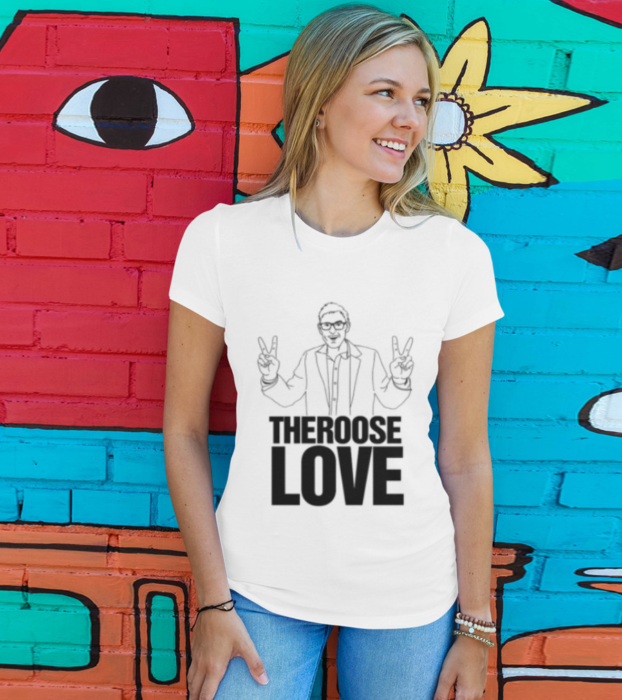 Choose Love Store Louis Theroux Choose Love Peace Sign Gesture T-Shirt