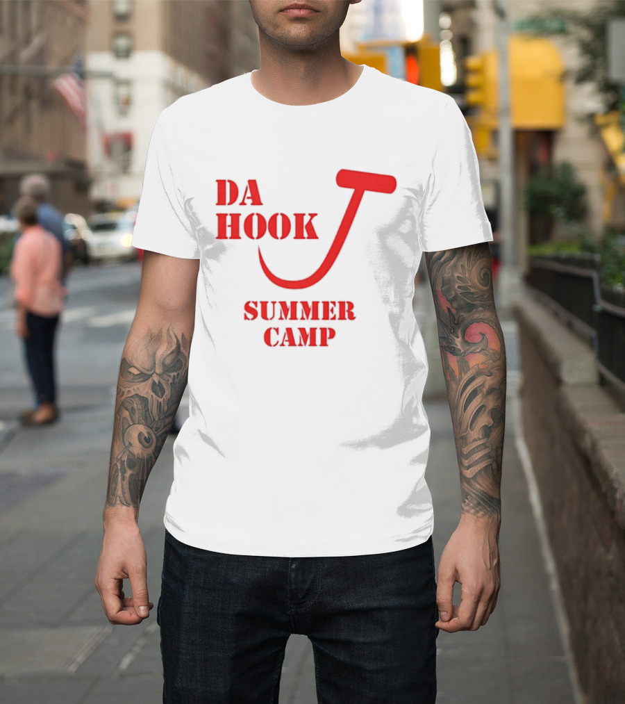 Da Hook Summer Camp Fishing Vacation Outdoor Experience T-Shirt
