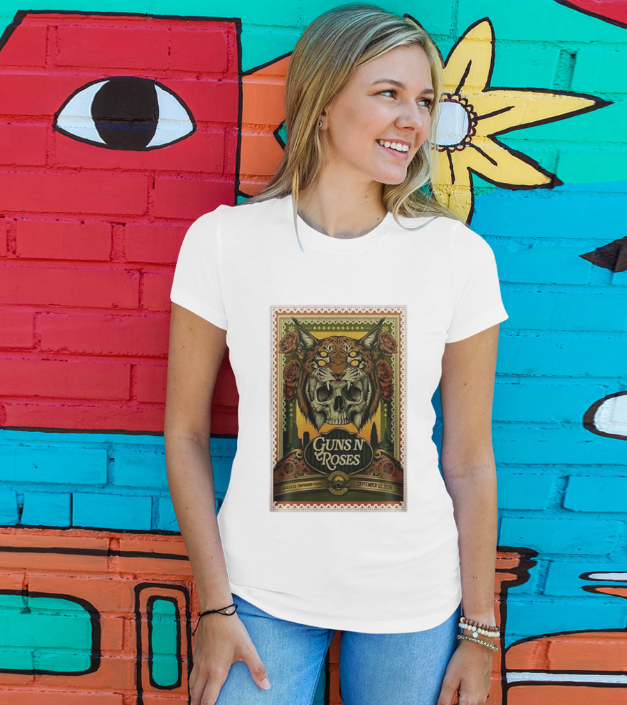 Guns N' Roses San Diego Snapdragon Stadium September 02 2026 Concert Skull And Jaguarr T-Shirt