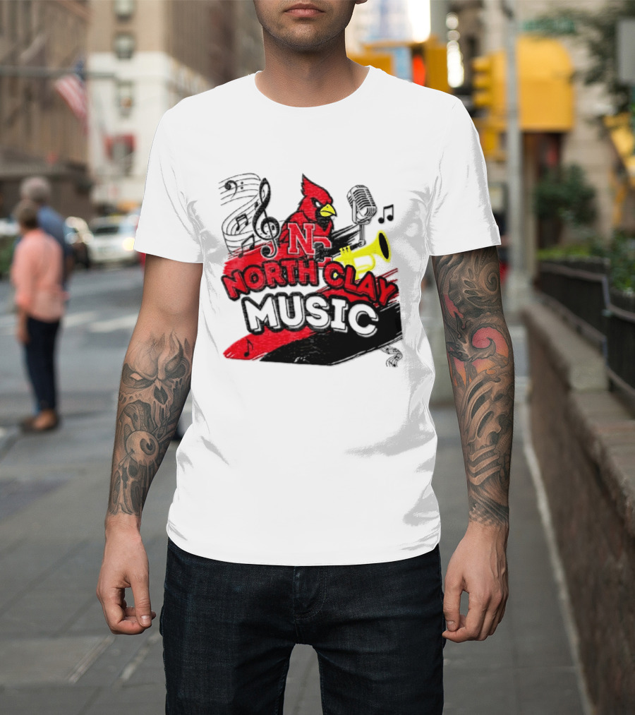 North Clay Cardinals Music Band Instrumental Ensemble T-Shirt