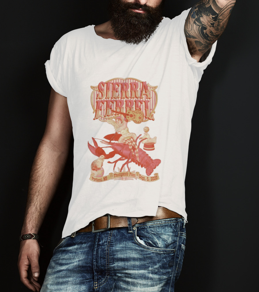 Sierra Ferrell Thompson's Point Portland ME September 5 2026 Vintage Lobster Event T-Shirt