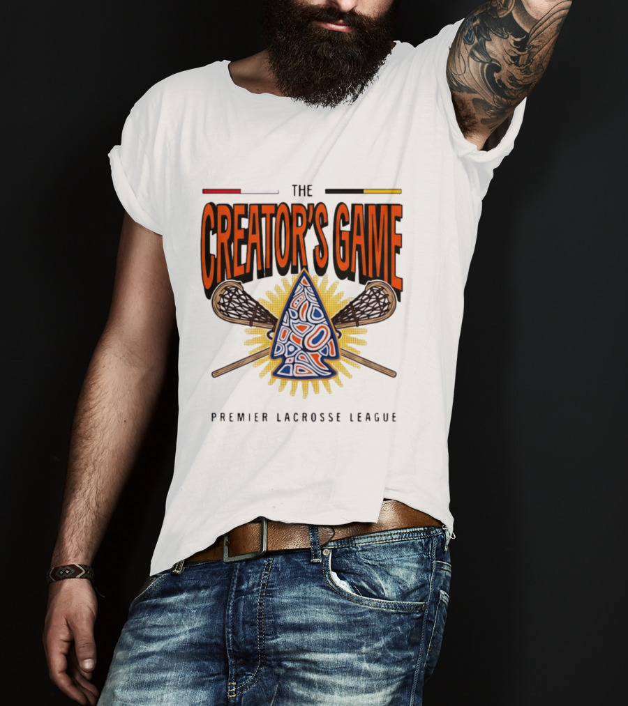 The Creator's Game Premier Lacrosse League Iconic Lacrosse Sticks T-Shirt