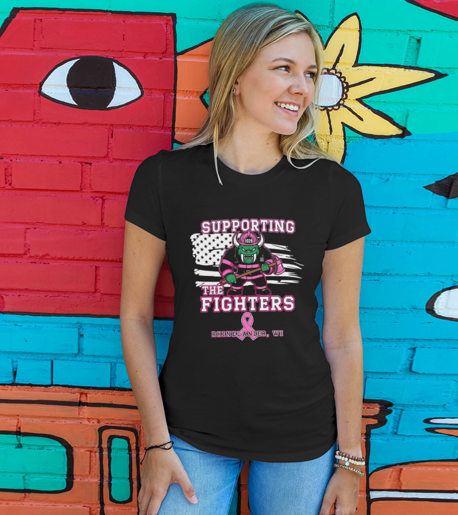 Rhinelander WI Supporting The Fighters Pink Ribbon 2026 T-Shirt