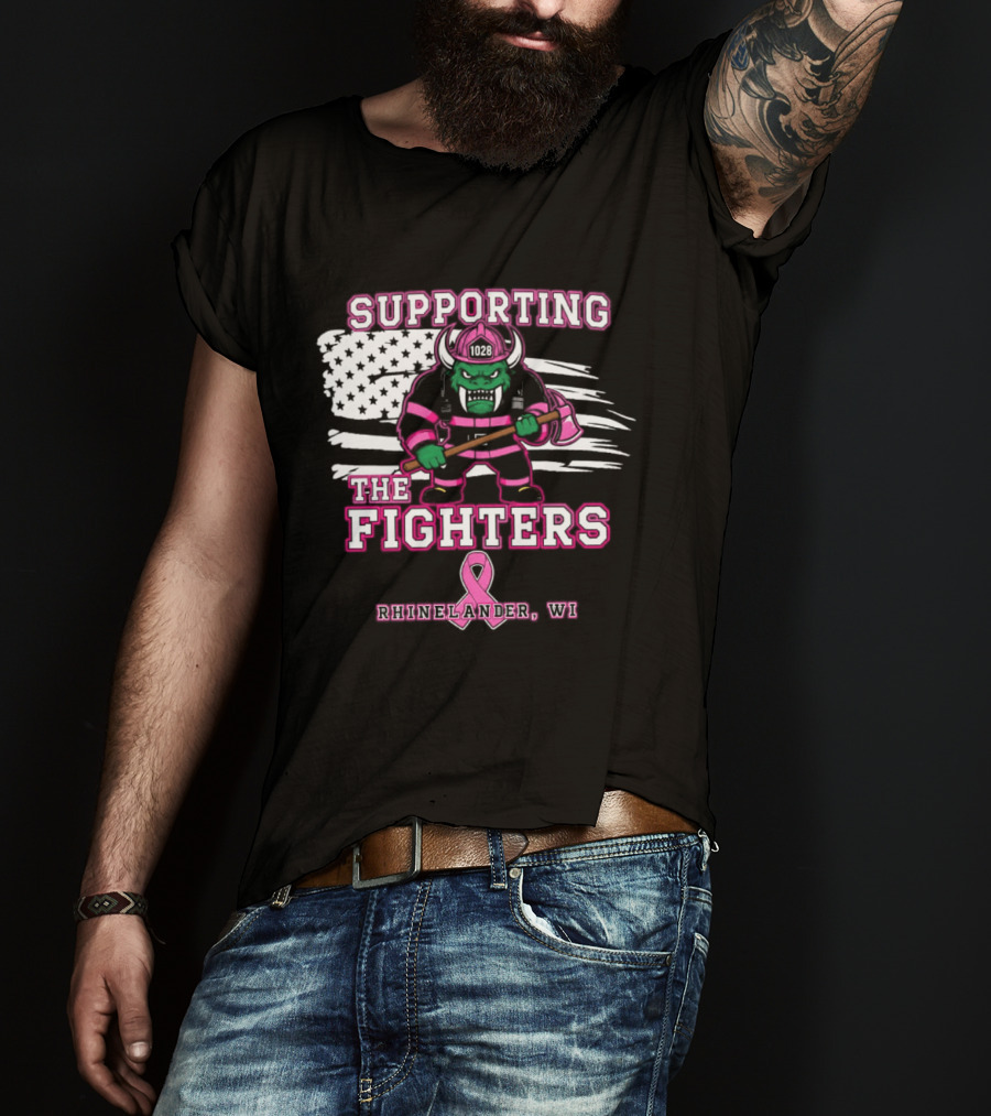 Rhinelander WI Supporting The Fighters Pink Ribbon 2026 T-Shirt