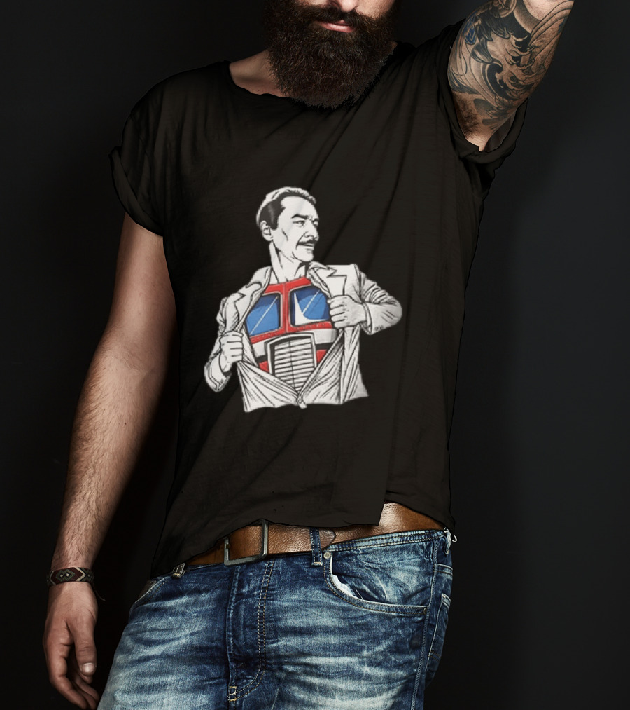 Optimus Prime Transformers Hidden Chest Transformation Reveal T-Shirt