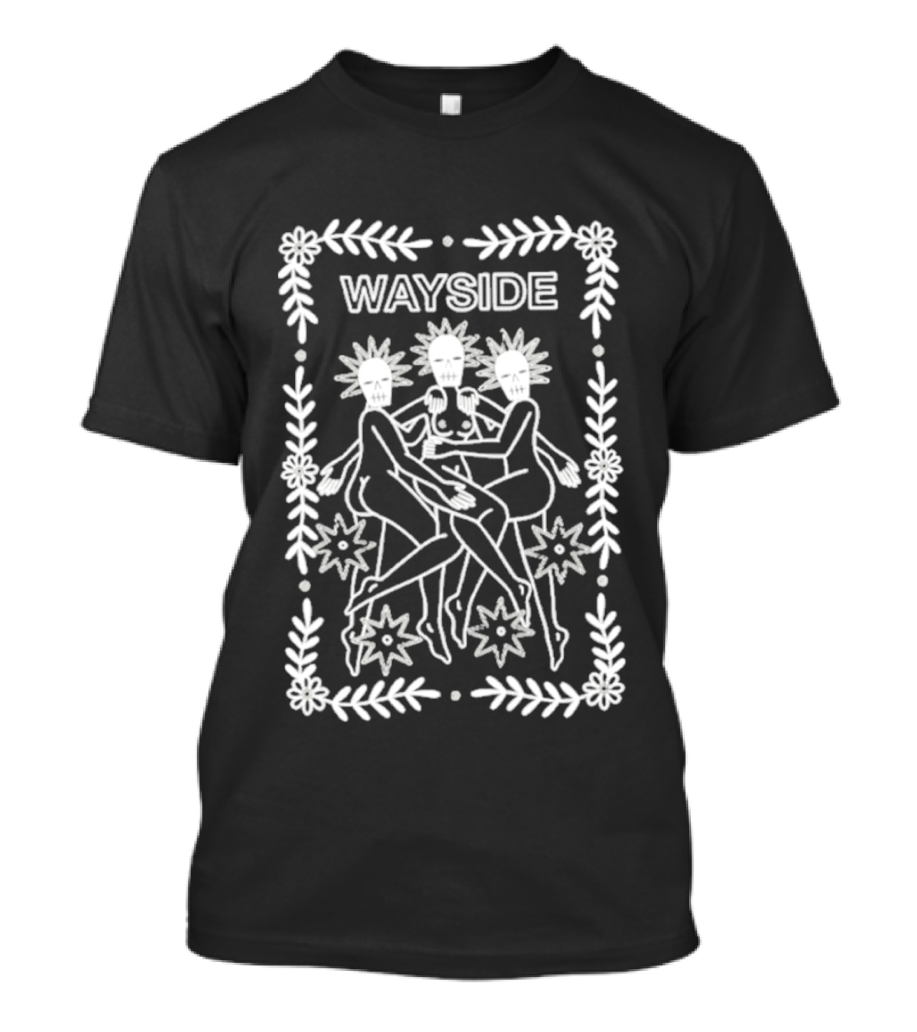 Wayside Ghosts Occult Gothic Skeleton Sunflower Dance T-Shirt