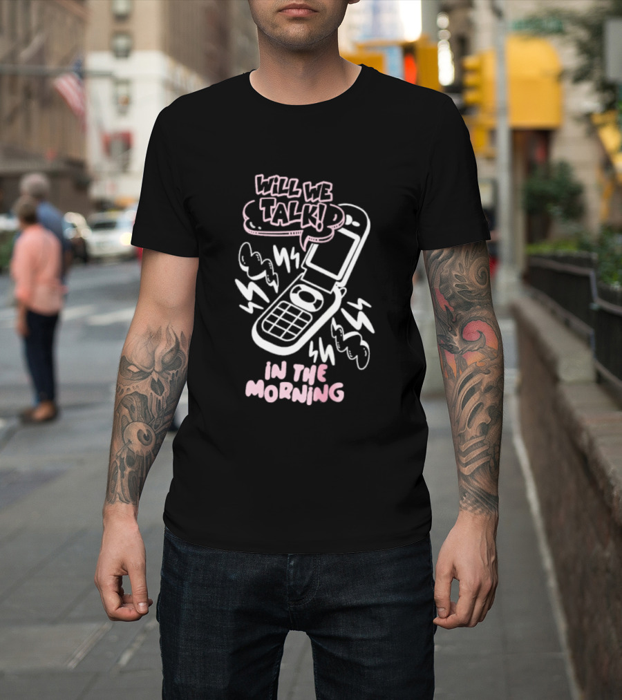 Will We Talk In The Morning Flip Phone Y2K Retro Pink Aesthetic T-Shirt