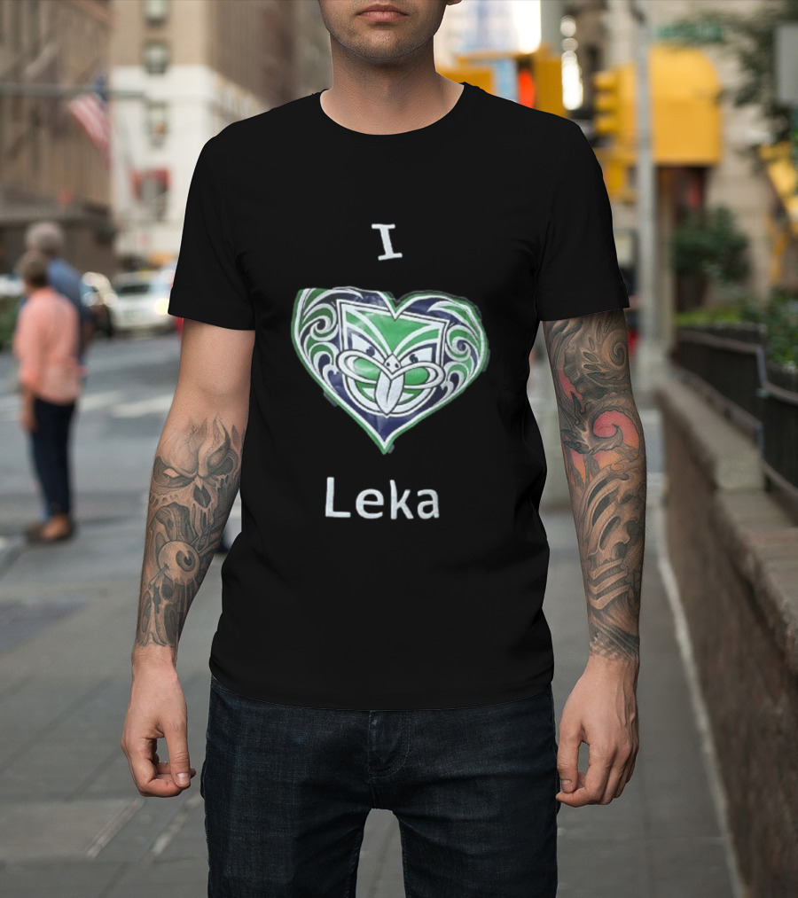 I Leka New Zealand Warriors Heart Shape Koru T-Shirt