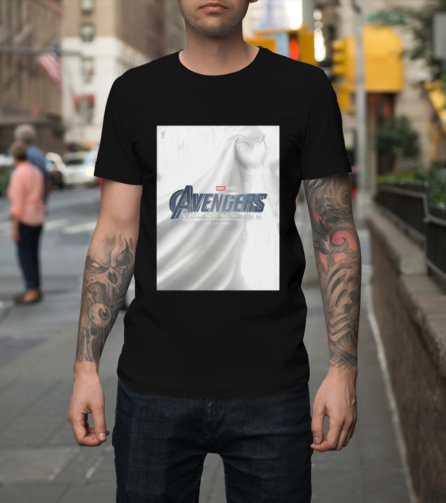 Marvel Studios Avengers Secret Wars Doctor Doom 12.17.2027 T-Shirt