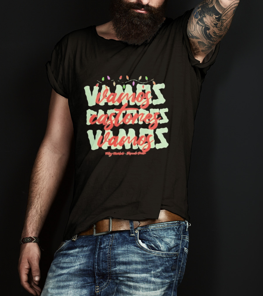 Vamos Castores Vamos Lightning Christmas Holiday Lights T-Shirt