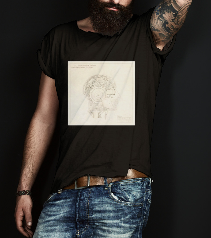 VisionQuest JIM Joule Individual Machine Head Blueprint Drawing T-Shirt