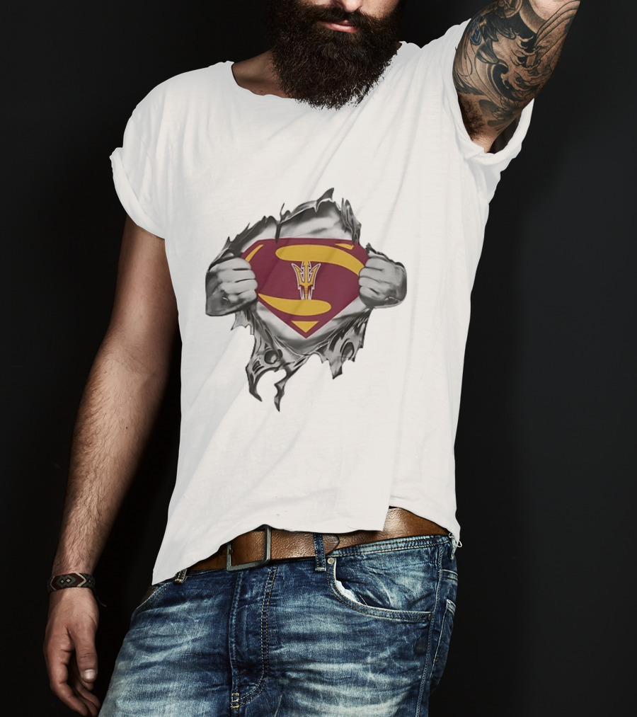 Arizona State Sun Devils Superhero Emblem ASU Fan T-Shirt