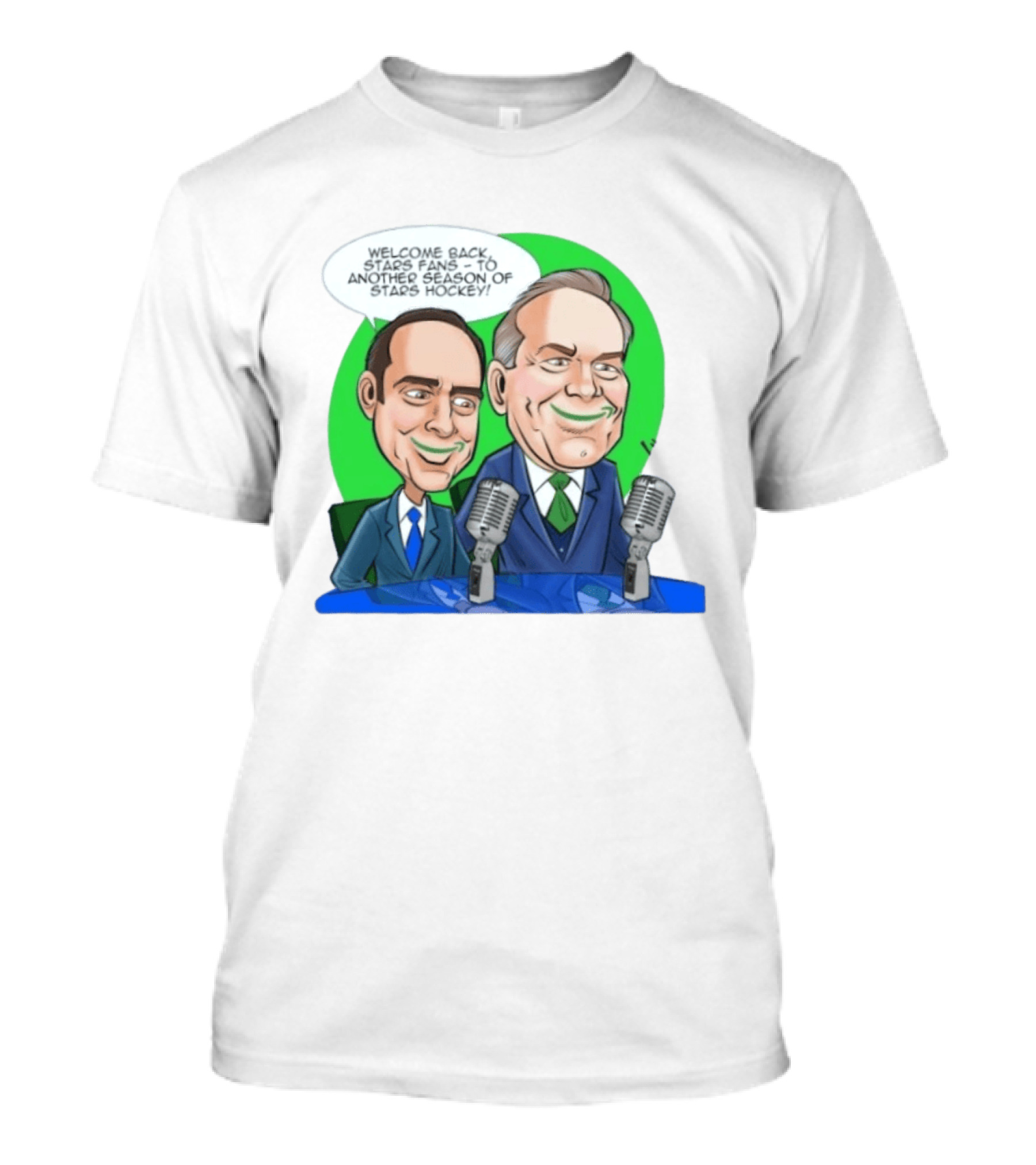 Dallas Stars Prime Time Welcome Back Fans Season Hockey Mic Duo T-Shirt