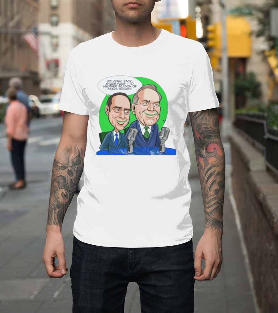 Dallas Stars Prime Time Welcome Back Fans Season Hockey Mic Duo T-Shirt