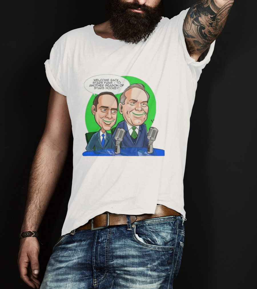 Dallas Stars Prime Time Welcome Back Fans Season Hockey Mic Duo T-Shirt