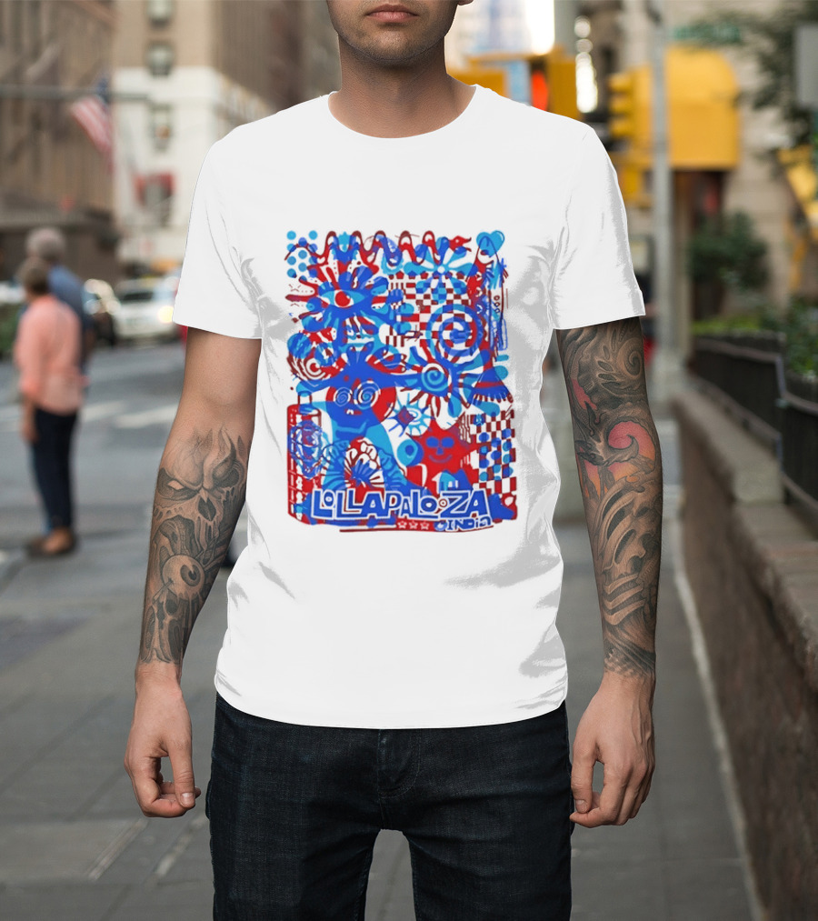 Lollapalooza India Festival Live Music Concert Vibrant Symbolic T-Shirt