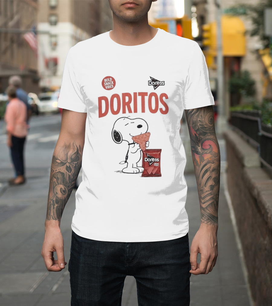 Snoopy Doritos Snack Vibes With Peanuts Cartoon T-Shirt