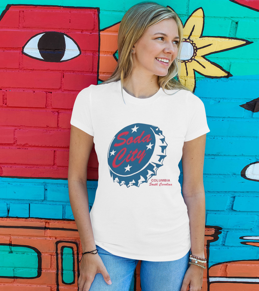 Soda City Columbia South Carolina Bottle Cap Stars T-Shirt