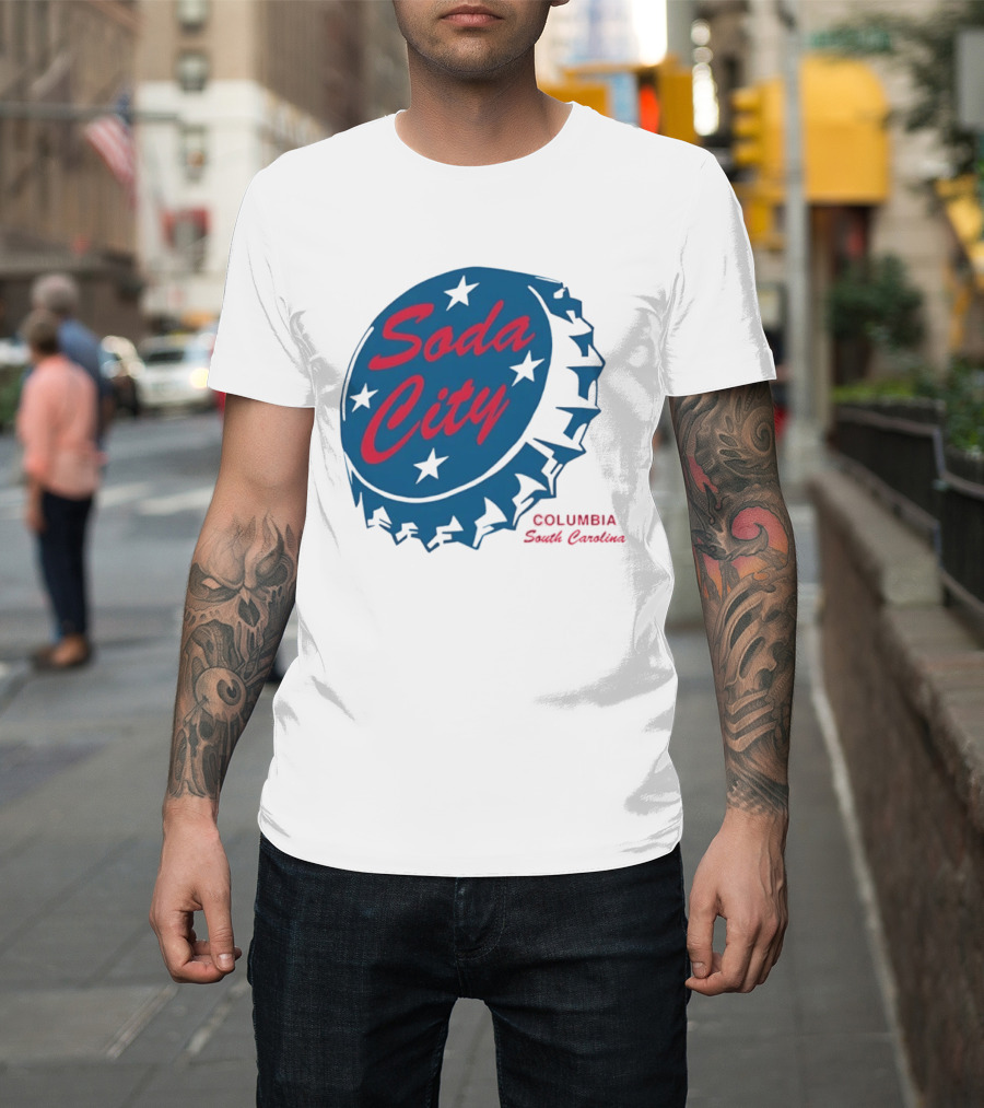 Soda City Columbia South Carolina Bottle Cap Stars T-Shirt