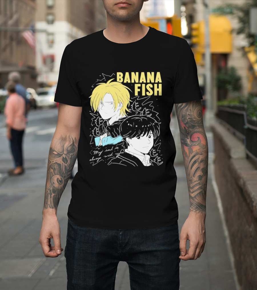 Banana Fish Ash And Eiji My Soul Is Always With You Anime Duo T-Shirt
