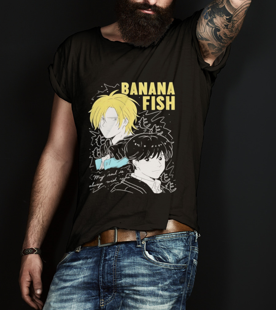 Banana Fish Ash And Eiji My Soul Is Always With You Anime Duo T-Shirt