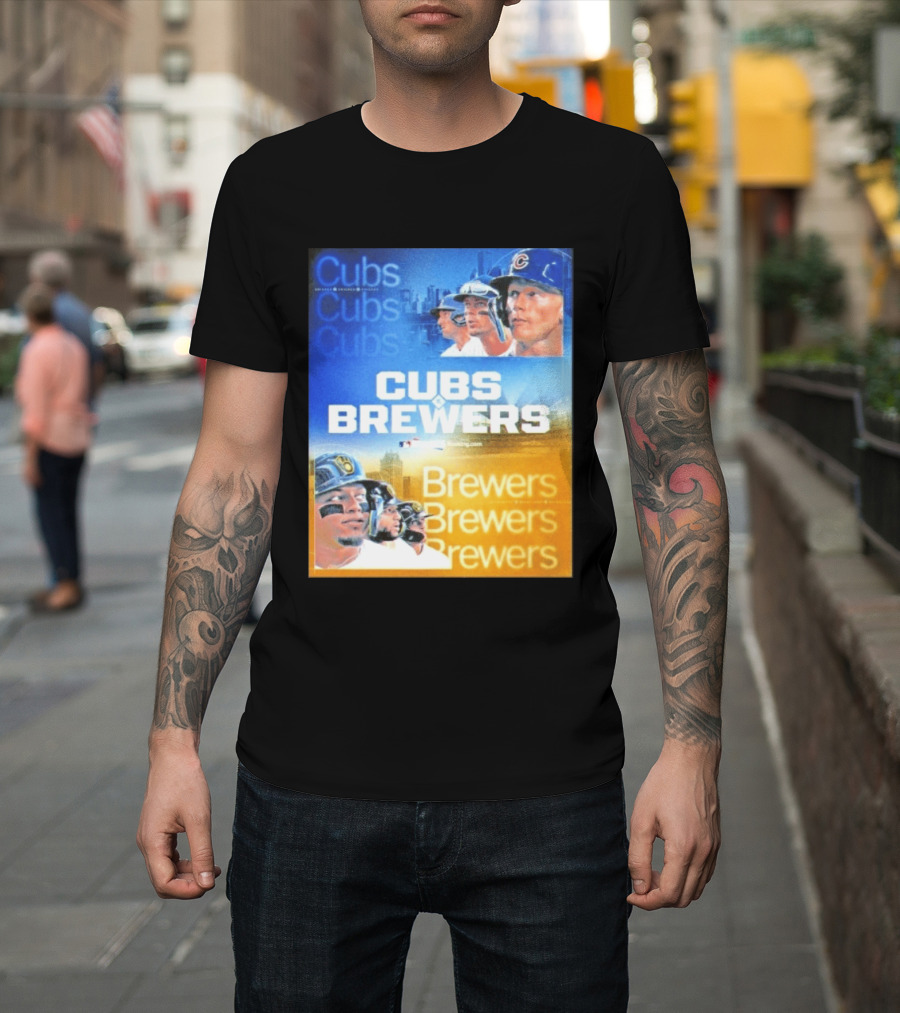 Chicago Cubs Brewers MLB Rivalry Matchup Highlights T-Shirt