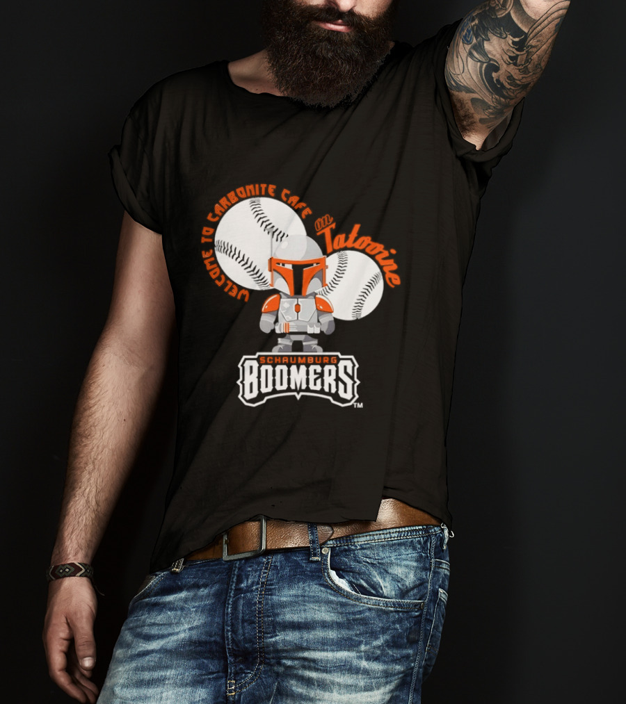Schaumburg Boomers Welcome To Carbonite Café With Baseball And Armor T-Shirt