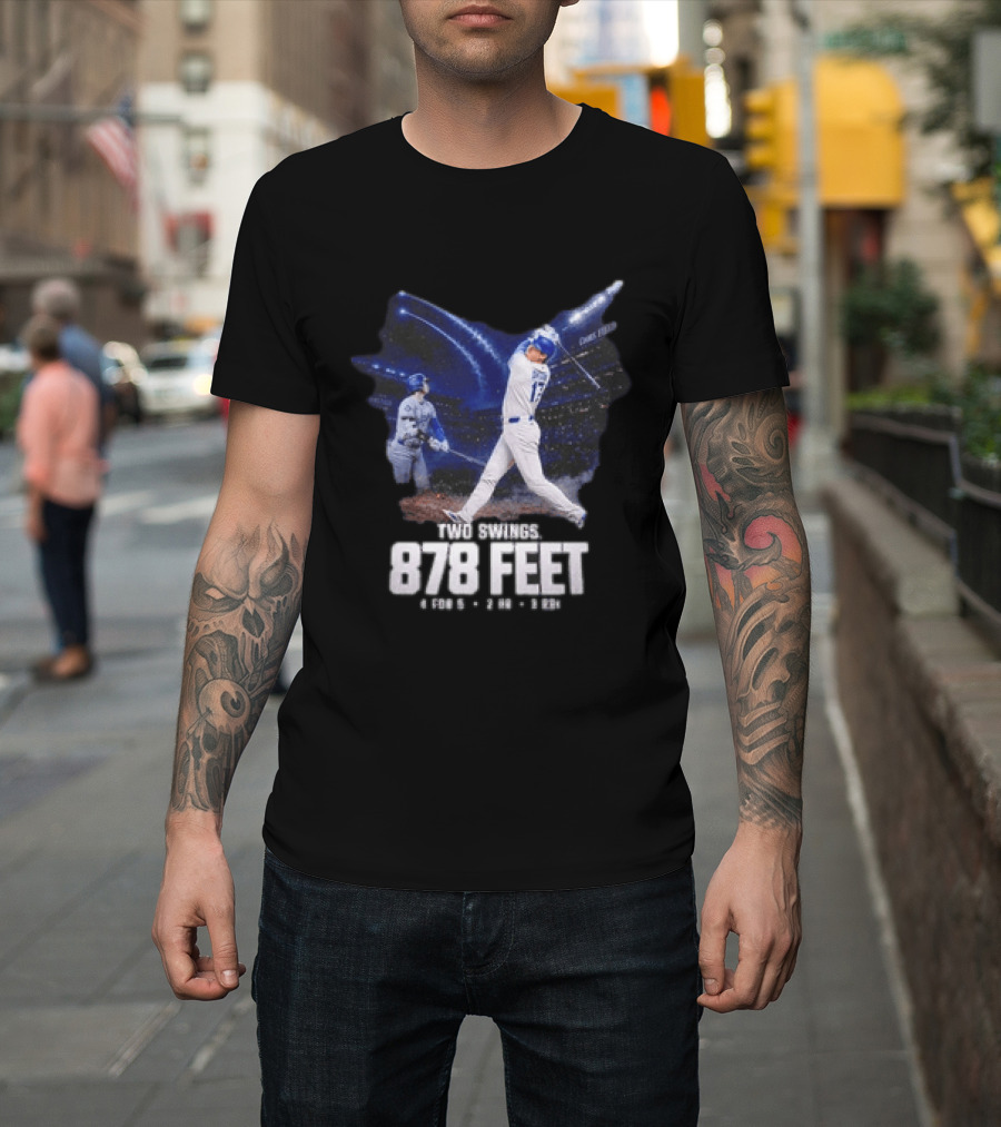Shohei Ohtani The Shohei Show Two Swings 878 Feet LA Dodgers T-Shirt