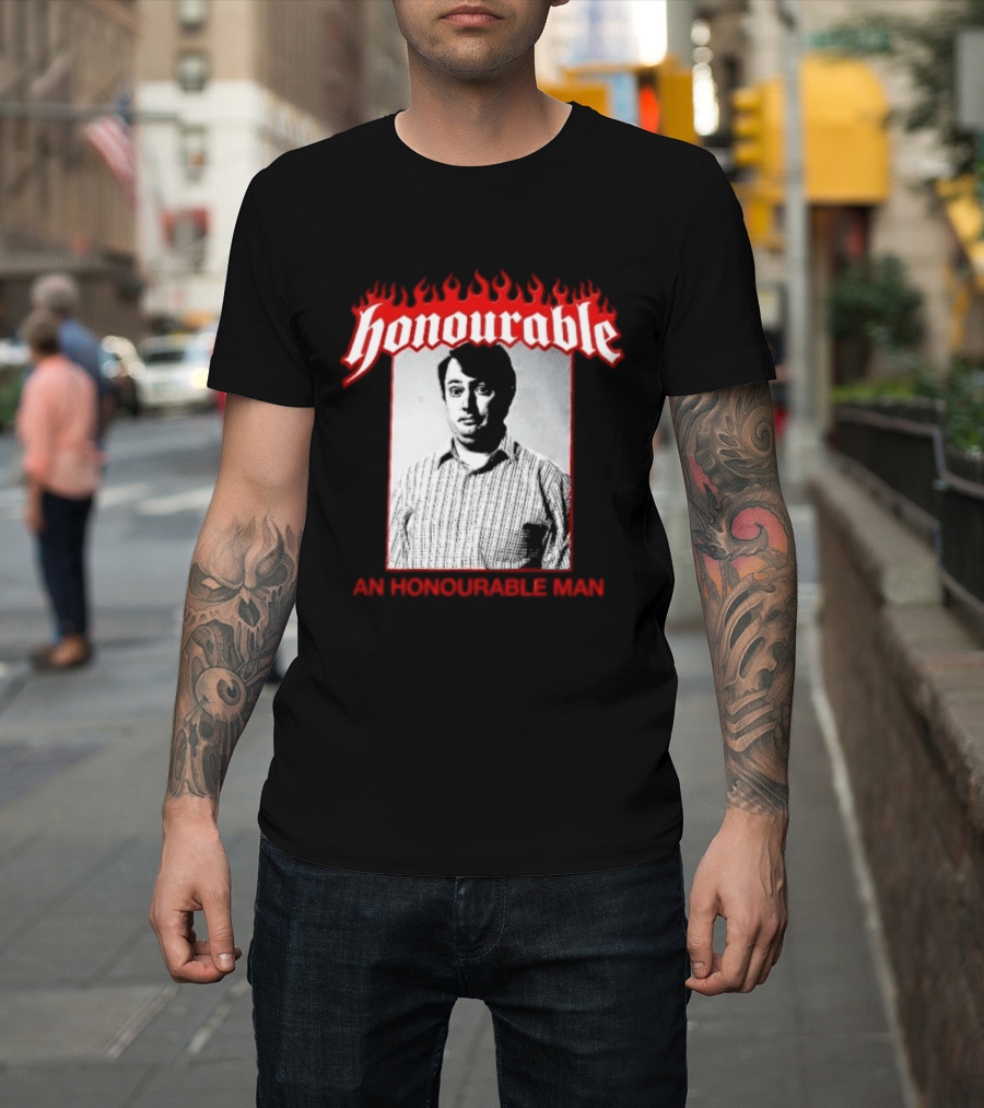 Honourable An Honourable Man Mark Corrigan Flames Frame T-Shirt