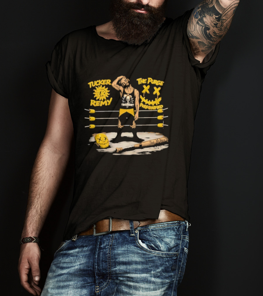 Tucker Remy The Purge Personified Wrestling Ring Bat Sun Sunflowers T-Shirt