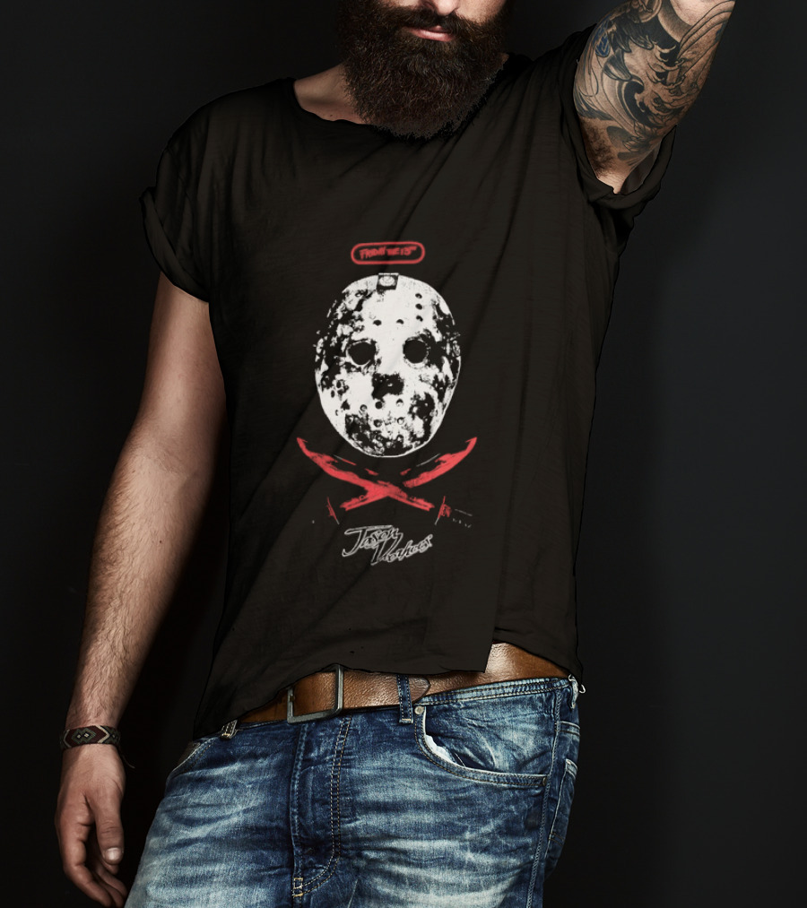 Friday The 13th Jason Voorhees Distressed Mask T-Shirt
