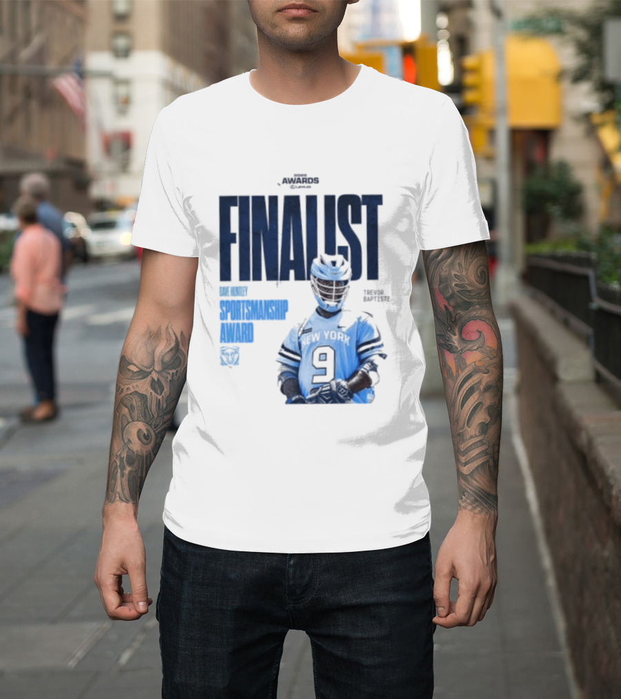 Trevor Baptiste NY Atlas 2026 Dave Huntley Sportsmanship Award Finalist New York Sports Team Number 9 T-Shirt