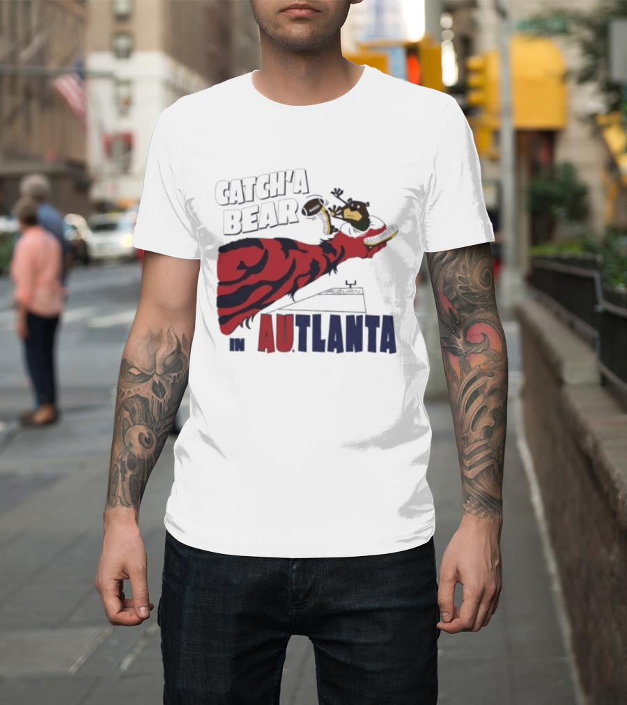 Catch'a Bear Auburn Tigers Vs Baylor Bears AUTlanta Tiger Stripe Football T-Shirt