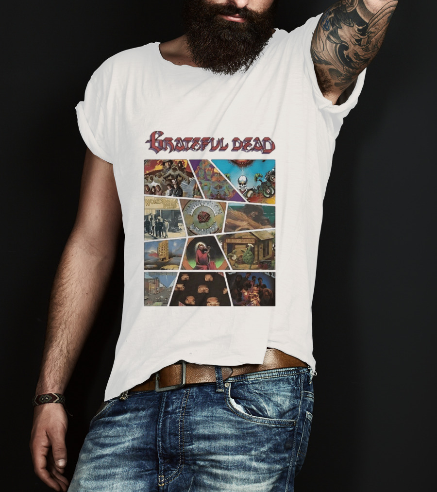 Grateful Dead Iconic Album Covers And Music History T-Shirt