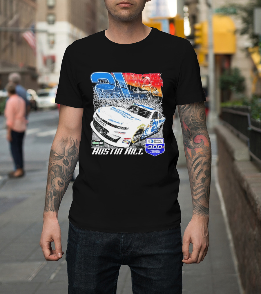 Austin Hill Richard Childress Racing February 2026 United Rentals 300 Daytona Race Winner Chevrolet 21 T-Shirt