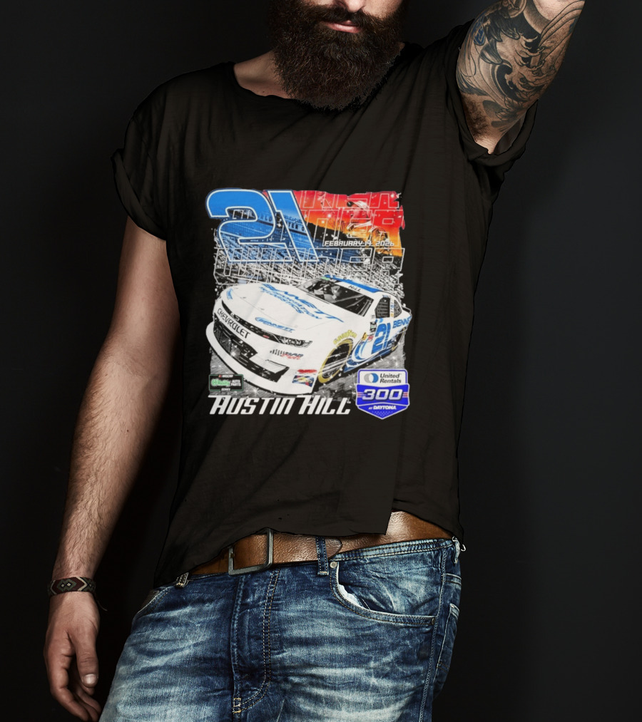 Austin Hill Richard Childress Racing February 2026 United Rentals 300 Daytona Race Winner Chevrolet 21 T-Shirt