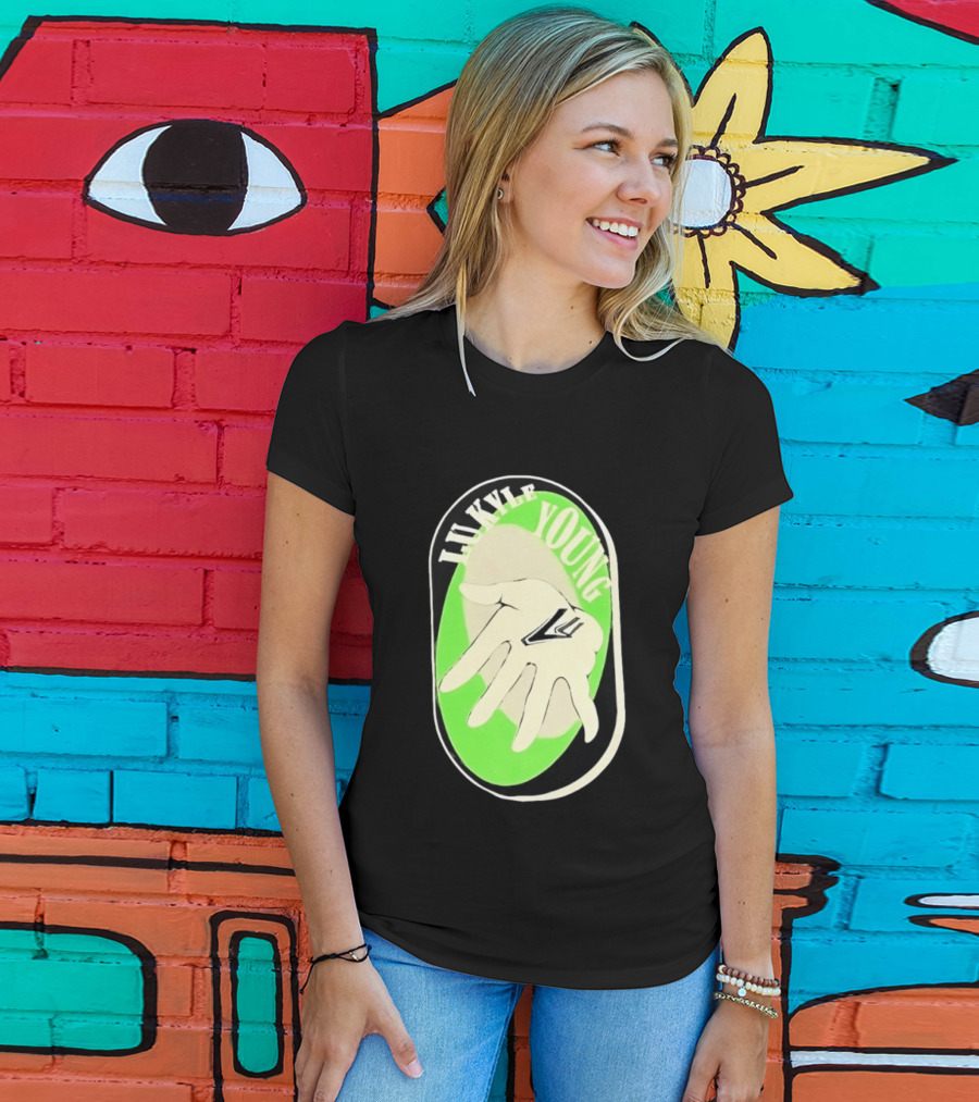 Lukyle Young Hand With Emblem In Green Oval T-Shirt
