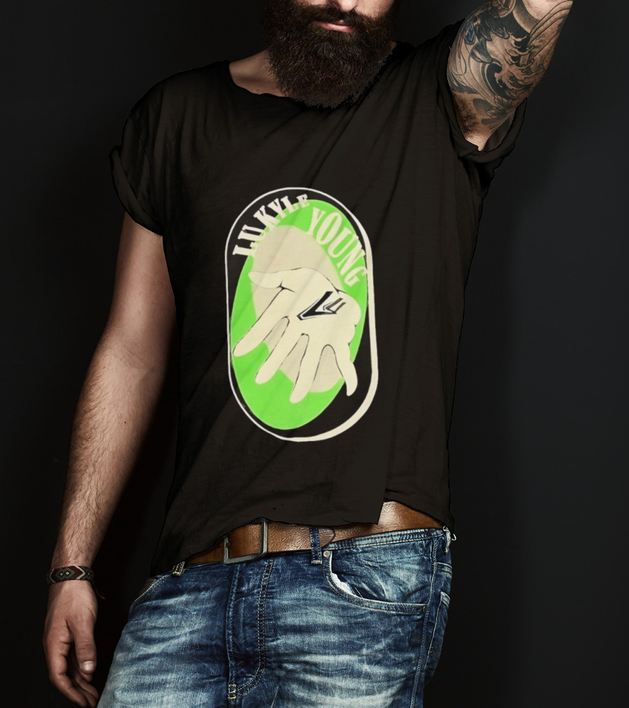 Lukyle Young Hand With Emblem In Green Oval T-Shirt