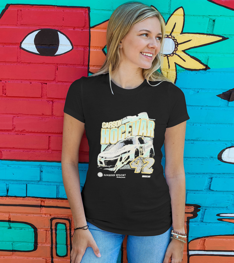 Carson Hocevar Legacy Motor Club 42 Sunseeker Resort NASCAR Racing T-Shirt