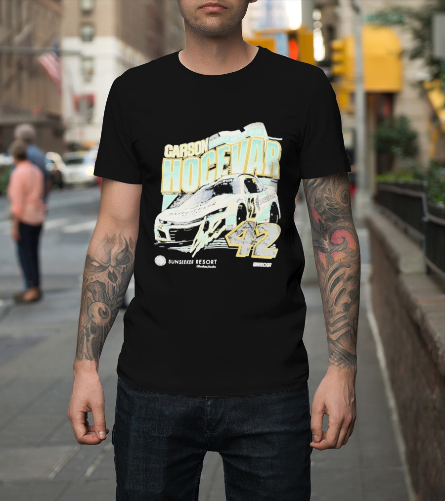 Carson Hocevar Legacy Motor Club 42 Sunseeker Resort NASCAR Racing T-Shirt
