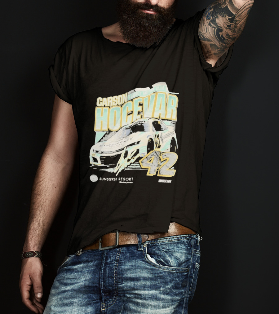 Carson Hocevar Legacy Motor Club 42 Sunseeker Resort NASCAR Racing T-Shirt