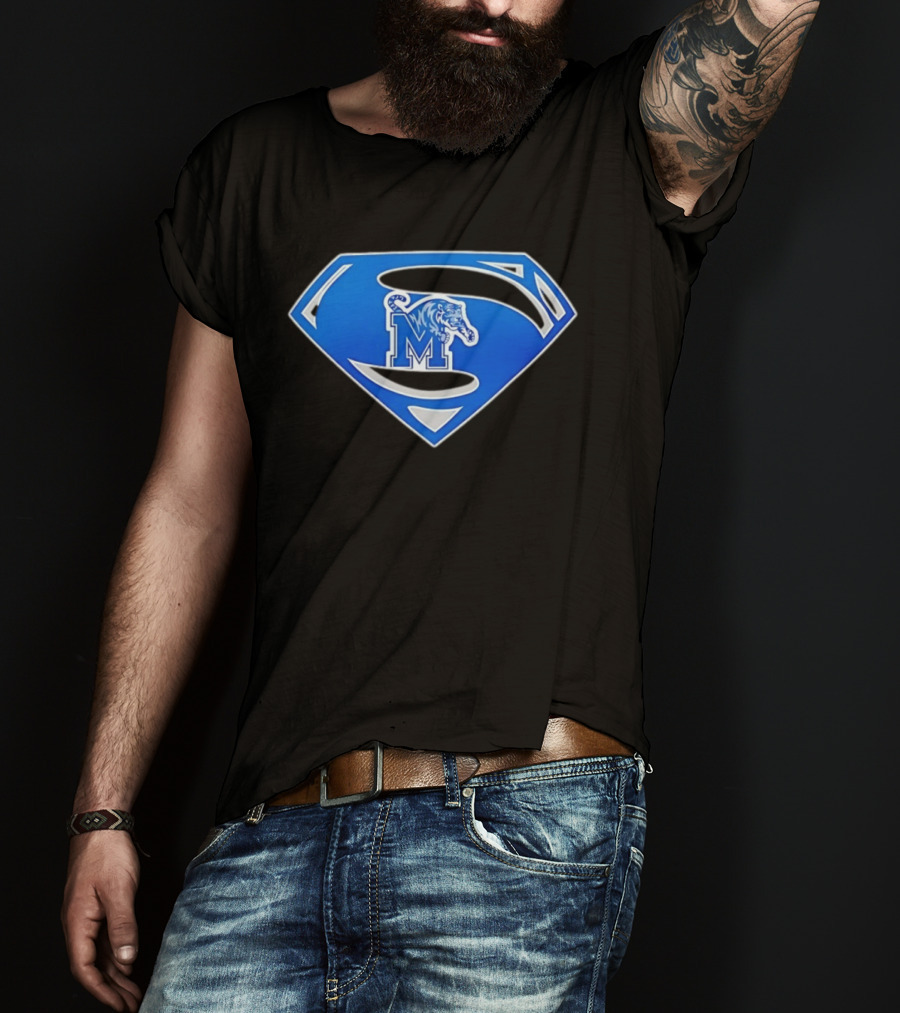 Superman Memphis Tigers NCAA College Basketball T-Shirt