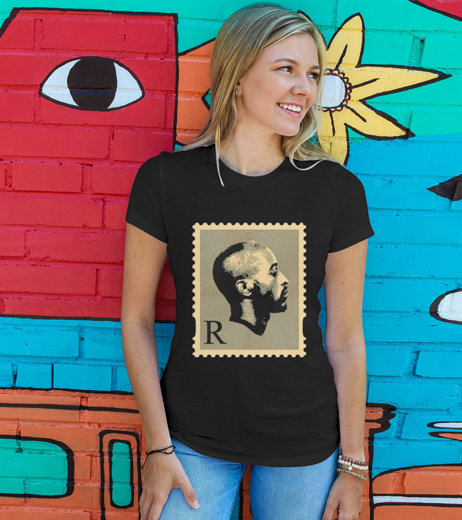 Tupac Shakur Black Postage Stamp Profile 2Pac T-Shirt