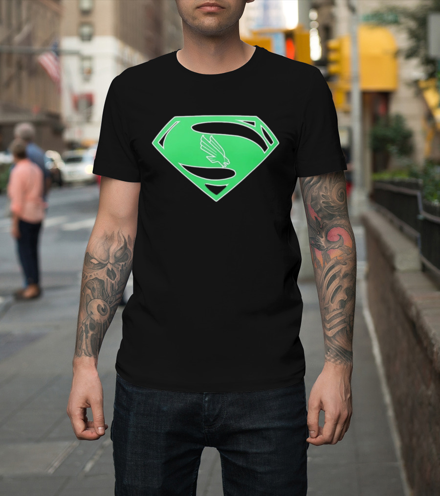 North Texas Mean Green UNT Superman T-Shirt