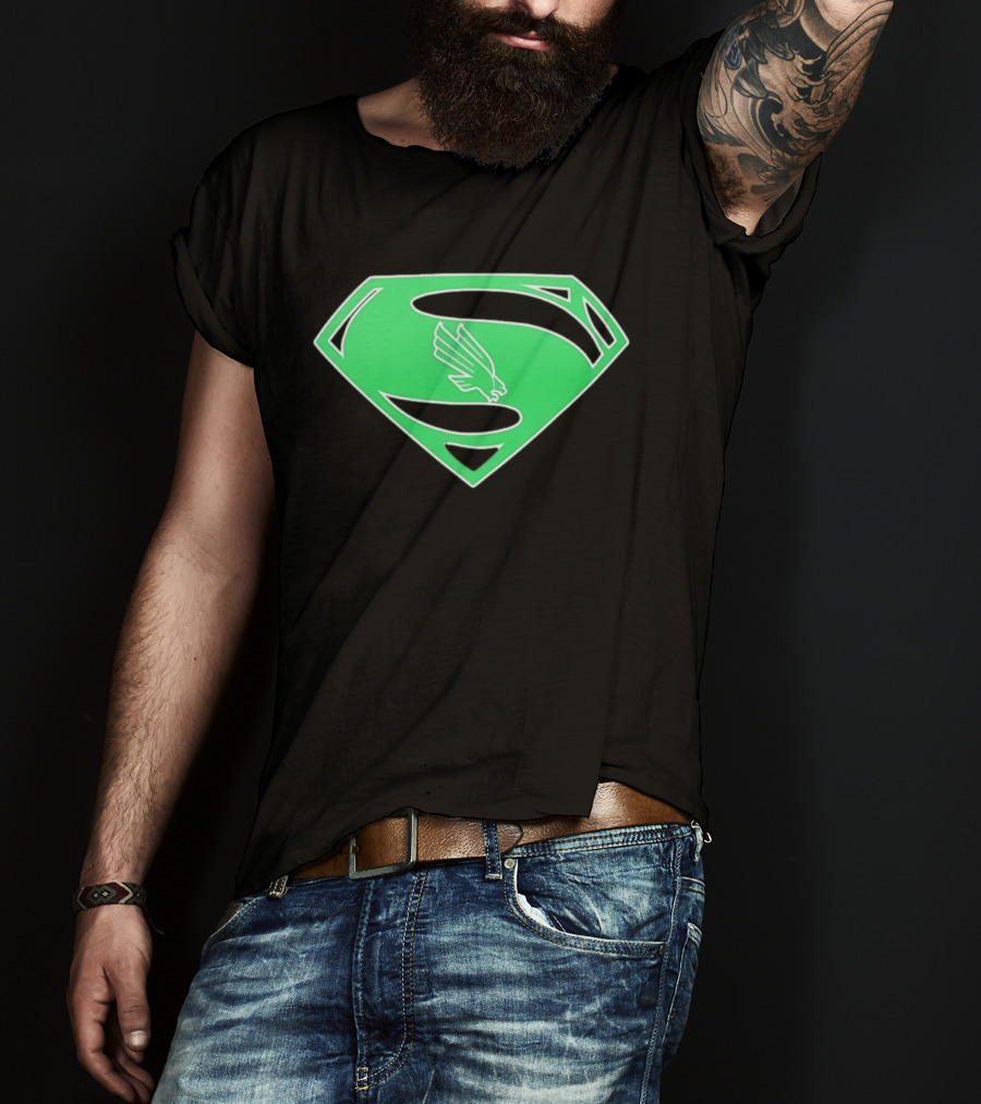 North Texas Mean Green UNT Superman T-Shirt