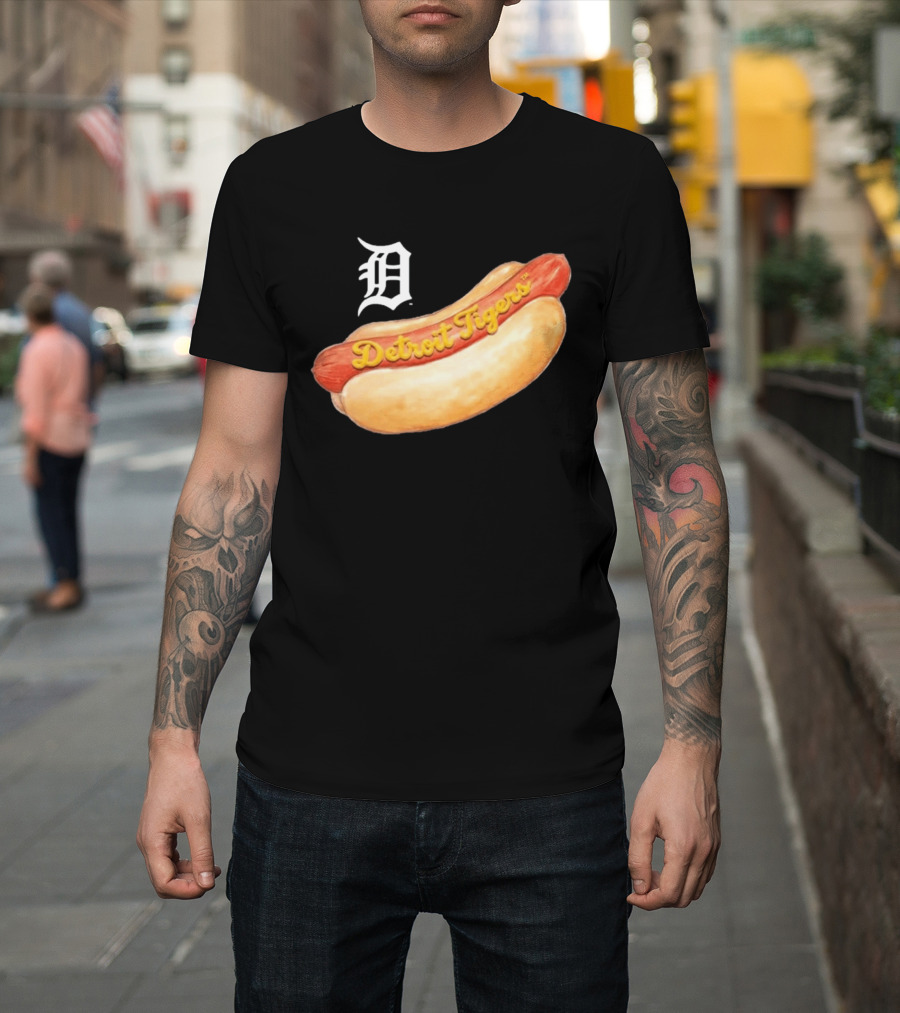 Detroit Tigers Youth Tiny Turnip Hot Dog T-Shirt