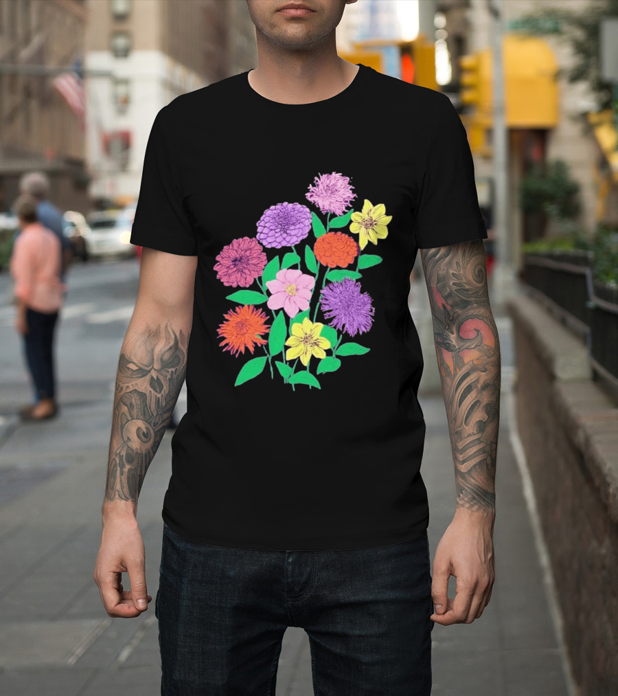 Jane Colby Colorful Floral Arrangement T-Shirt