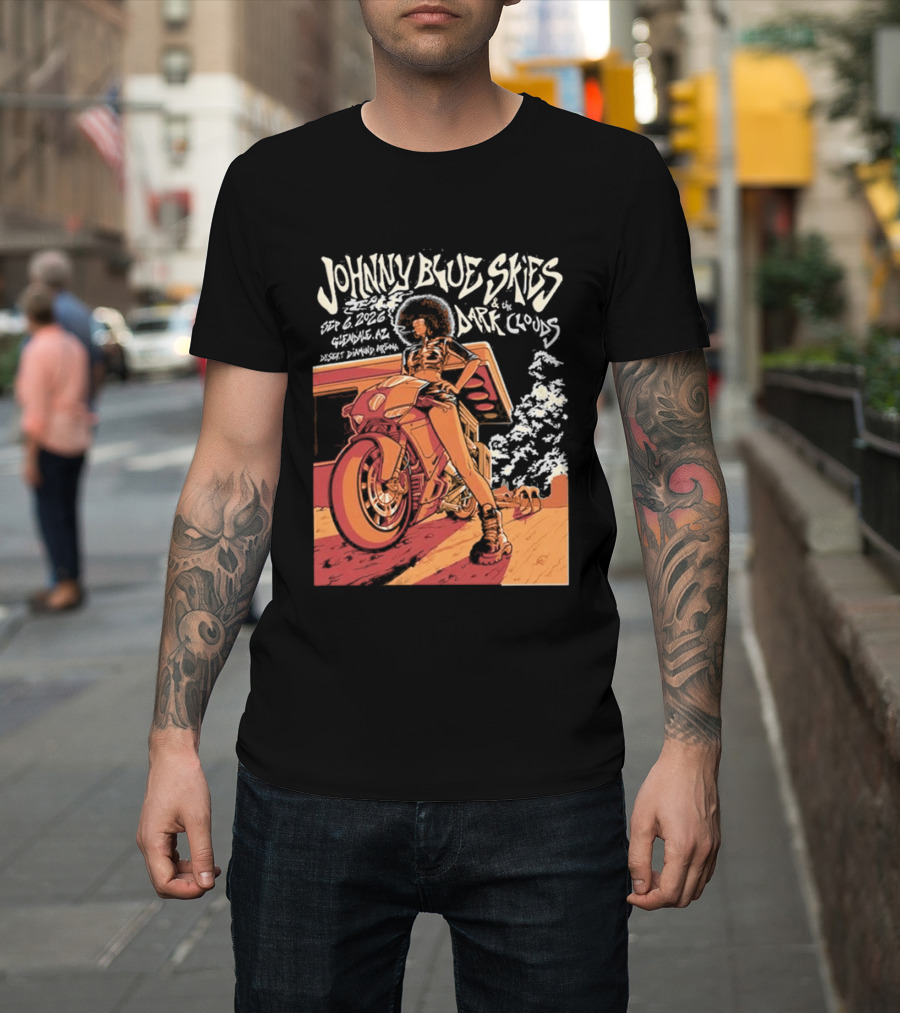 Johnny Blue Skies And The Dark Clouds Glendale AZ September 8 2026 Desert Diamond Arena Event T-Shirt